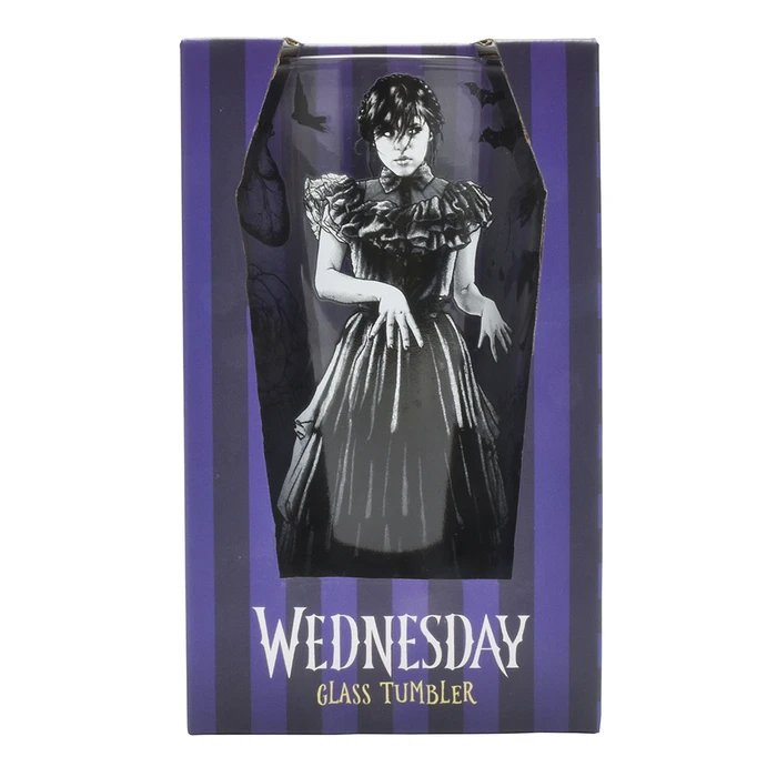 Wednesday Glass Tumbler 460ml - Transparent (Blue Sky)