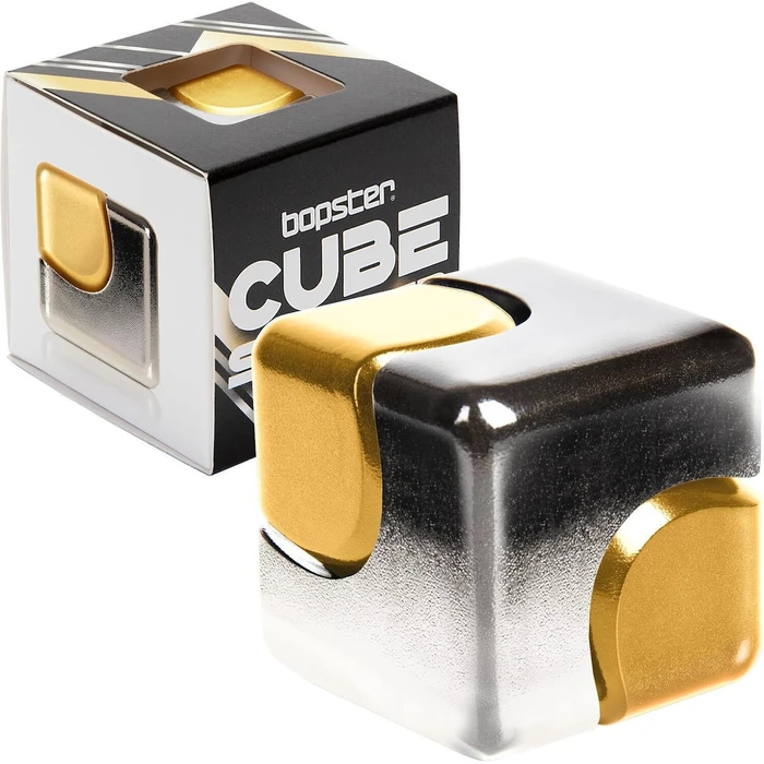 Bopster Fidget Spinner Cube - Ασημί & Χρυσό