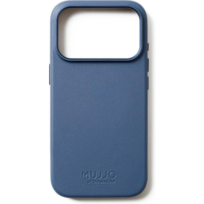 Mujjo Δερμάτινη Θήκη Back Cover 1mm Μπλε (iPhone 17 Pro)
