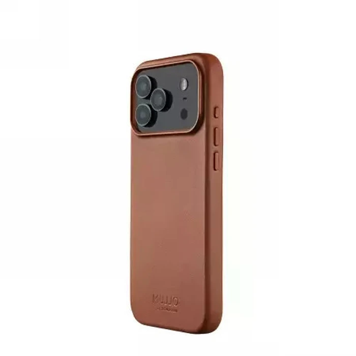 Mujjo Leather Back Cover 1mm Brown for iPhone 17 Pro Max