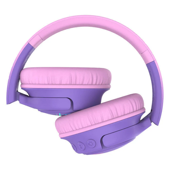 PowerLocus Bobo Wireless Bluetooth Kids Over‑Ear Headphones Purple