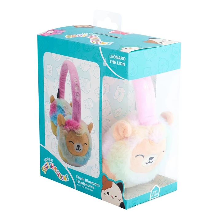 Lazerbuilt Squishmallows Leonard the Lion - Λούτρινα Ασύρματα Παιδικά Ακουστικά με Μικρόφωνο
