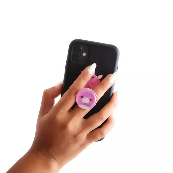 Lazerbuilt Squishmallows Lola Unicorn – Universal Phone Grip & Plush‑Texture Phone Stand (PGSQM-LOLA)