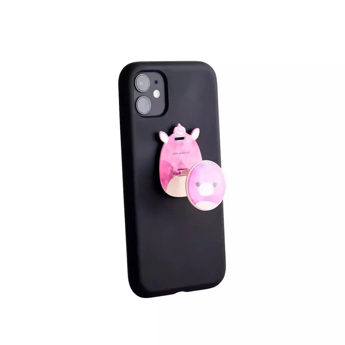Lazerbuilt Squishmallows Lola Unicorn – Universal Phone Grip & Plush‑Texture Phone Stand (PGSQM-LOLA)