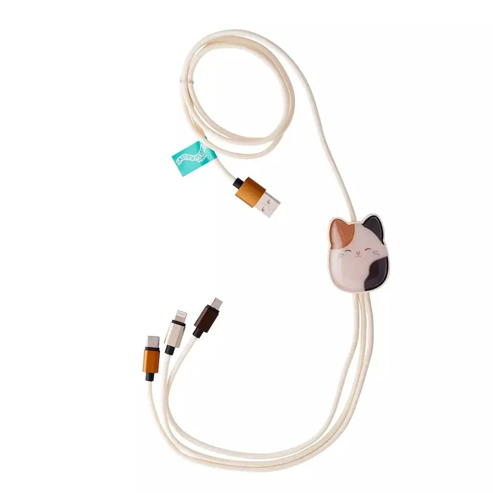 Lazerbuilt Πλεκτό καλώδιο USB σε micro USB / Type‑C / Lightning 2A 1.2m - Γκρι