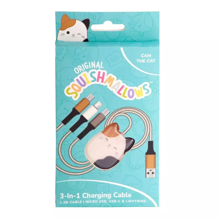 Lazerbuilt Πλεκτό καλώδιο USB σε micro USB / Type‑C / Lightning 2A 1.2m - Γκρι