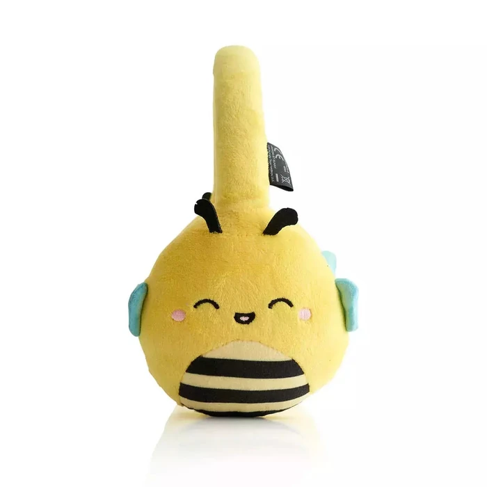 Lazerbuilt Squishmallows Plush Wireless Bluetooth Kids Over‑Ear Headphones Sunny The Bee (6 hrs)