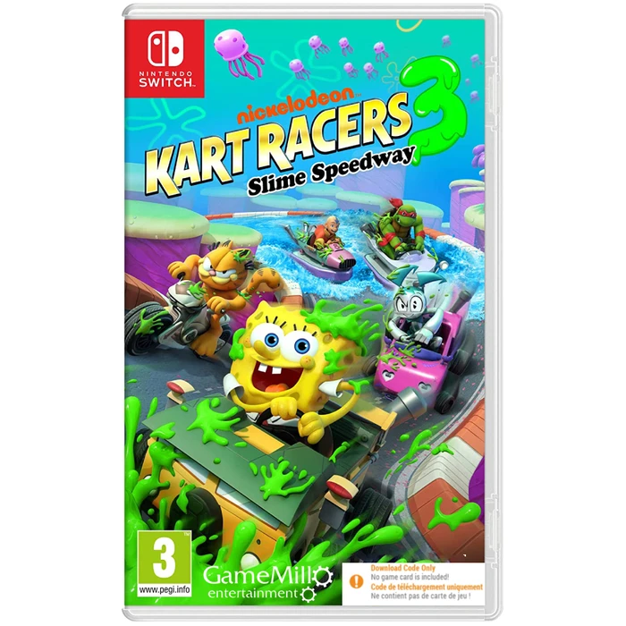 Nintendo Switch MAXIMUM GAMES NSW Nickelodeon Kart Racers 3 Slime Speedway Code in a Box
