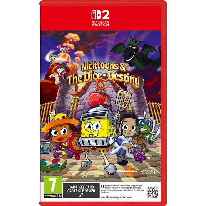 Nintendo Switch 2 GameMill Entertainment Nicktoons & The Dice of Destiny Game Key Card