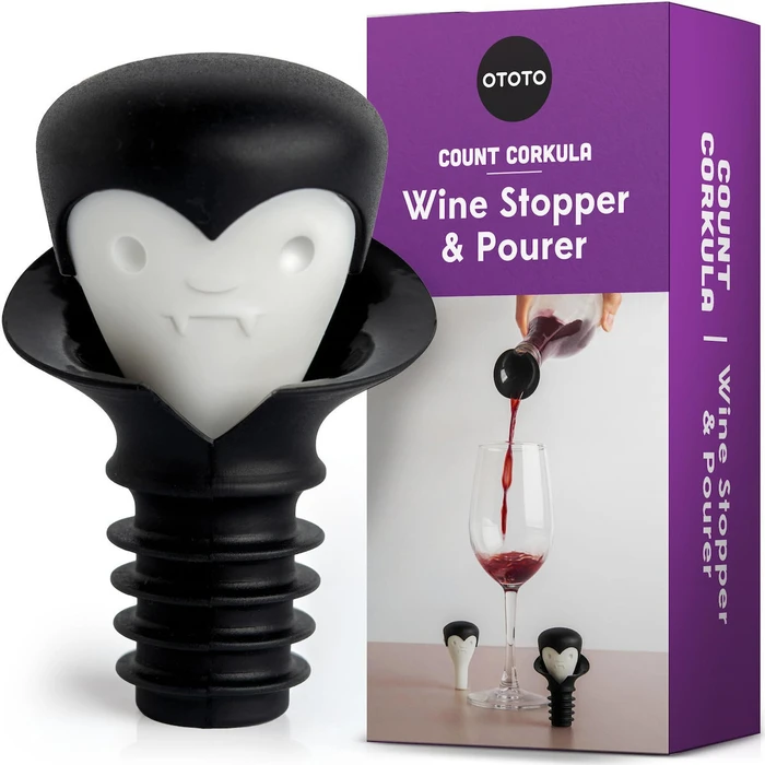 Αξεσουάρ μπαρ & κρασιού Ototo Count Corkula Bottle Stopper and Pourer σιλικόνης