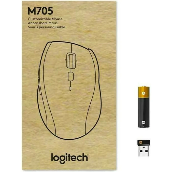 Logitech Mouse Marathon Mouse M705 Black Silver