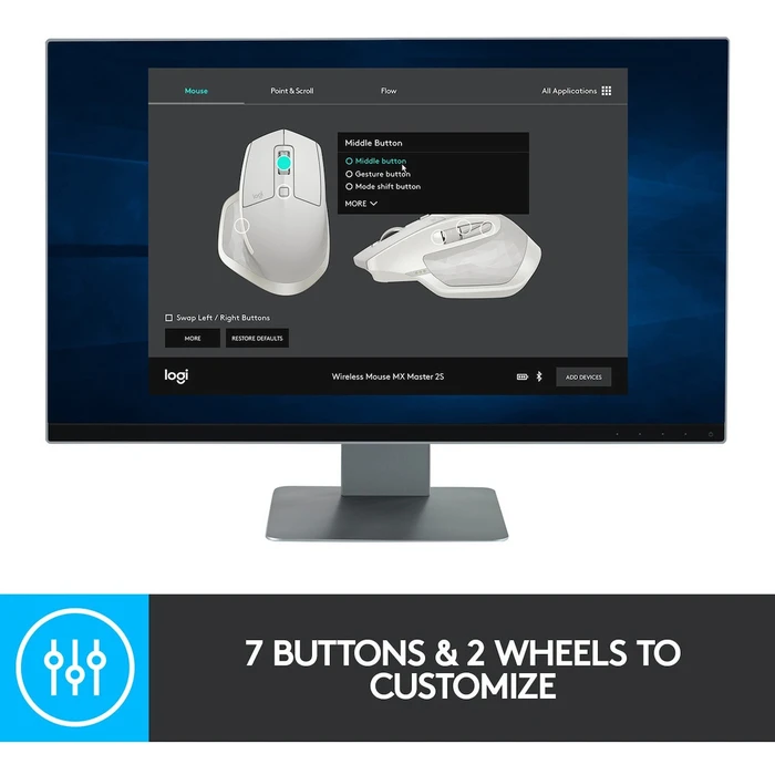 Logitech Mouse MX Master 2S Bluetooth Edition Graphite