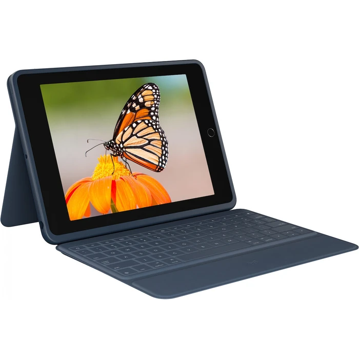 Logitech Rugged Combo 3 for iPad (7th/8th Gen) - Classic Blue - Education