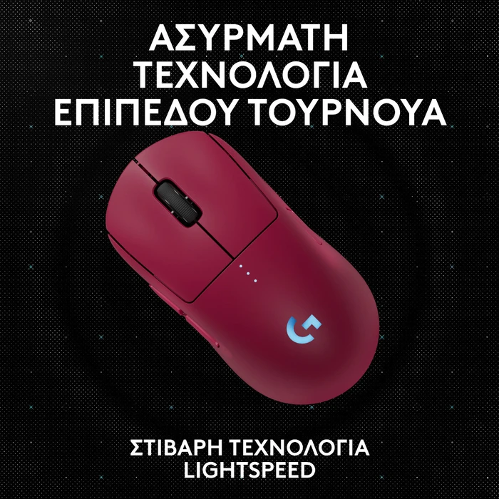 Logitech G Pro 2 LIGHTSPEED Ασύρματο RGB Gaming Ποντίκι 44000 DPI - Ροζ