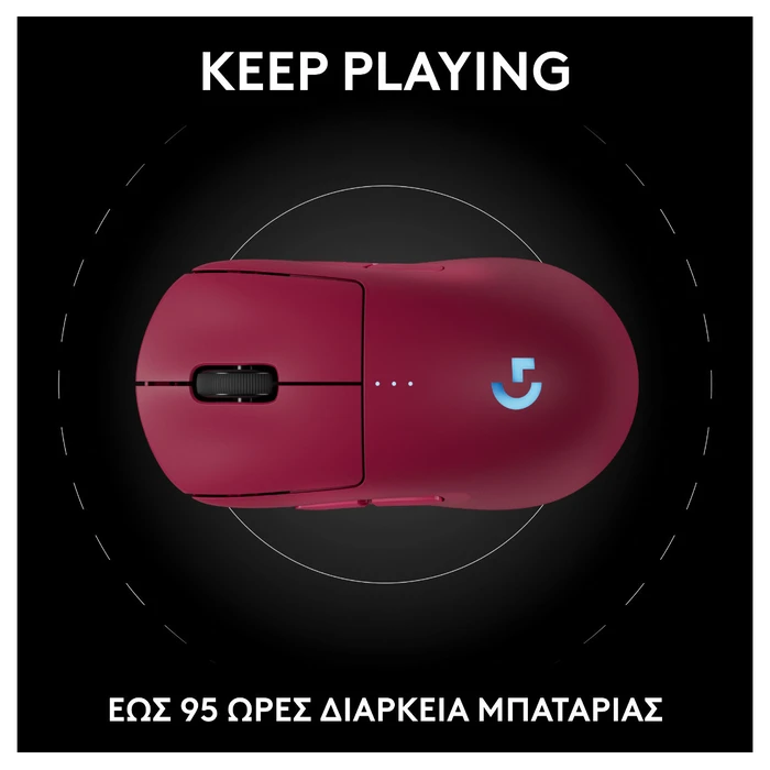 Logitech G Pro 2 LIGHTSPEED Ασύρματο RGB Gaming Ποντίκι 44000 DPI - Ροζ