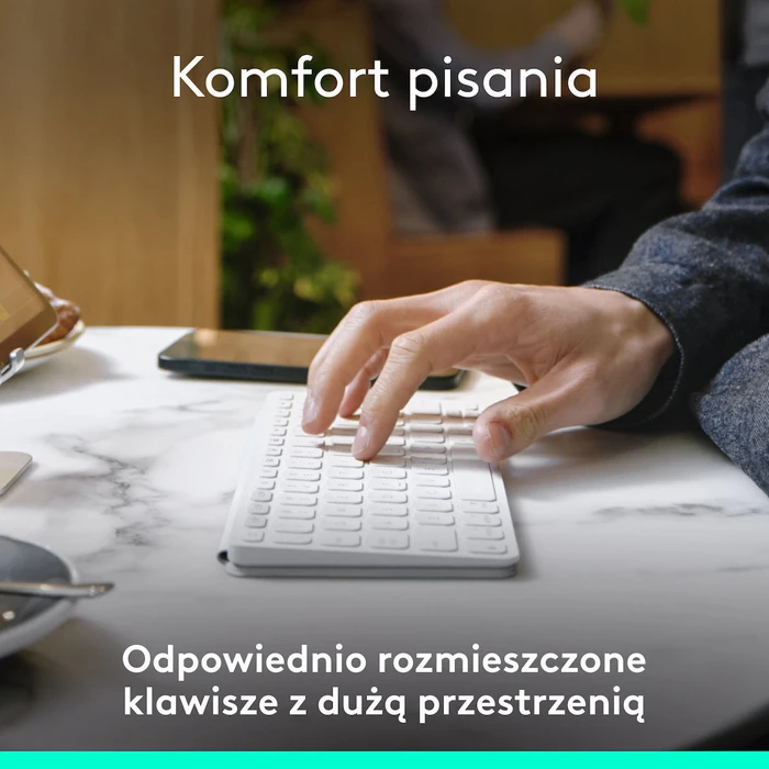 LOGITECH Keys‑To‑Go 2 Ασύρματο Bluetooth Μίνι Πληκτρολόγιο - Γκρι (US International)