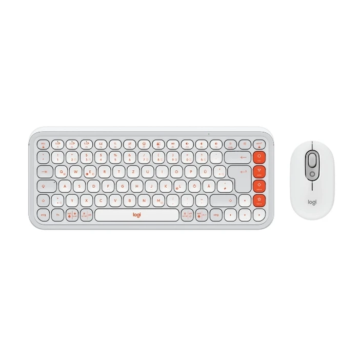 Logitech Pop Icon Combo Ασύρματο Bluetooth Σετ Πληκτρολόγιο & Ποντίκι US Λευκό