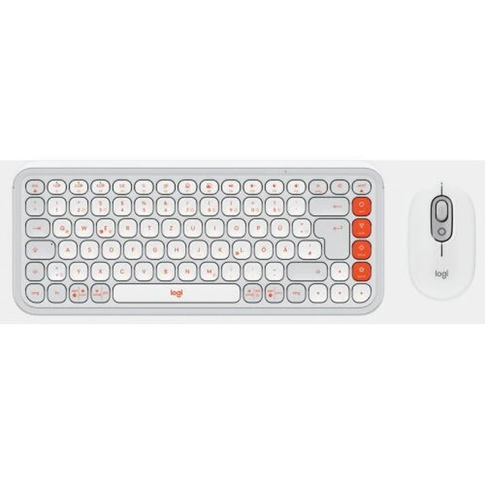 Logitech Pop Icon Combo Ασύρματο Bluetooth Σετ Πληκτρολόγιο & Ποντίκι US Λευκό