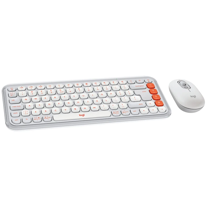 Logitech Pop Icon Combo Ασύρματο Bluetooth Σετ Πληκτρολόγιο & Ποντίκι US Λευκό