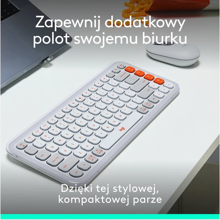 Logitech Pop Icon Combo Ασύρματο Bluetooth Σετ Πληκτρολόγιο & Ποντίκι US Λευκό