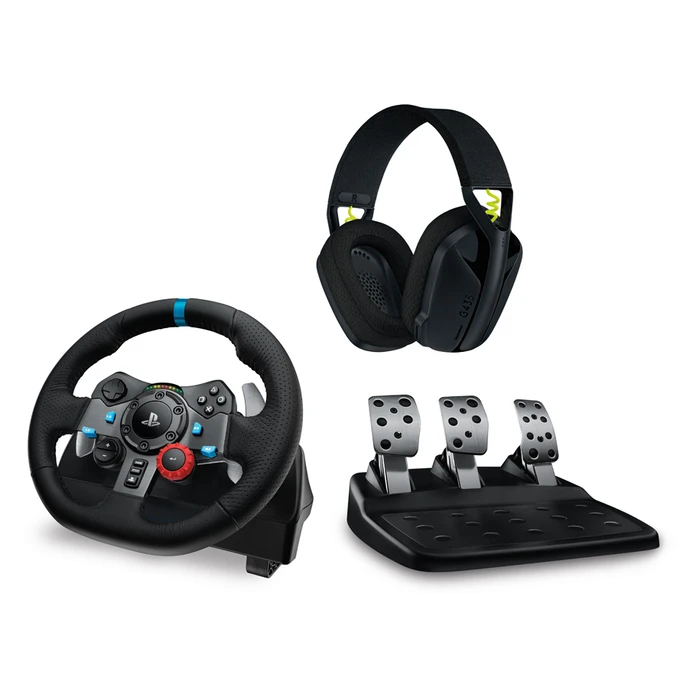 Σετ Αξεσουάρ Logitech Driving Force G29 (Τιμόνι + Πεντάλ) με Ακουστικά G435