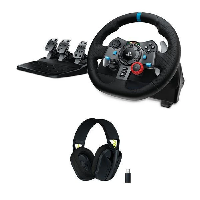 Σετ Αξεσουάρ Logitech Driving Force G29 (Τιμόνι + Πεντάλ) με Ακουστικά G435
