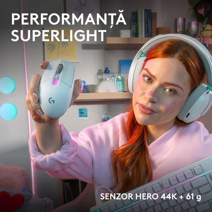 Logitech G305 X Superlight Wireless RGB Gaming Mouse 44000 DPI White