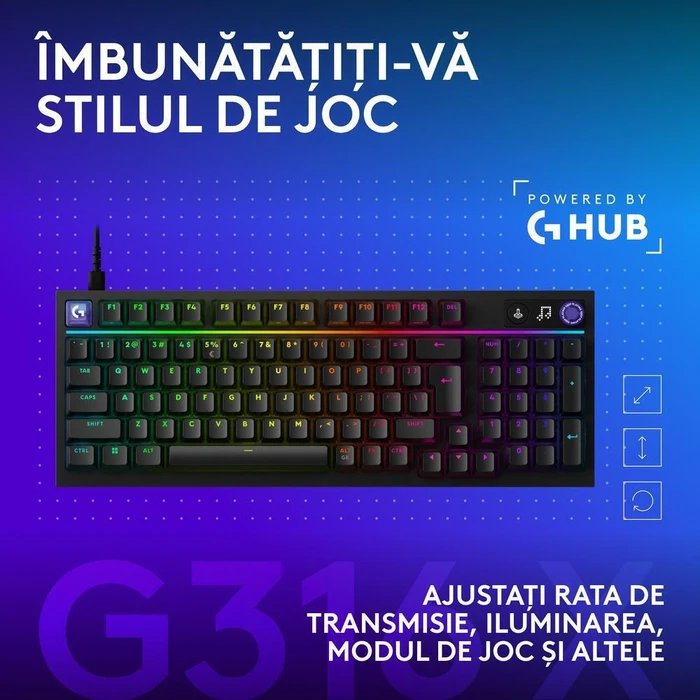 Logitech G316 X 98 Black – Gaming Keyboard (98% layout)