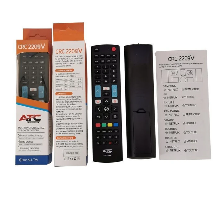 ATC Universal Remote Control for LCD TVs CRC-2209V (9in1)