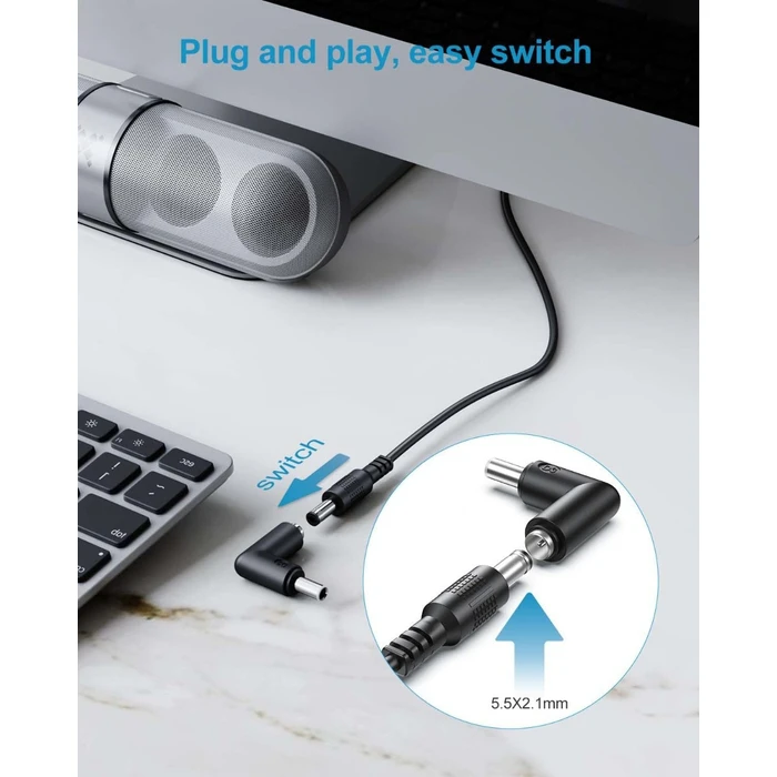 USB Power Cable 5.5mm x 2.1mm 1m - ATC