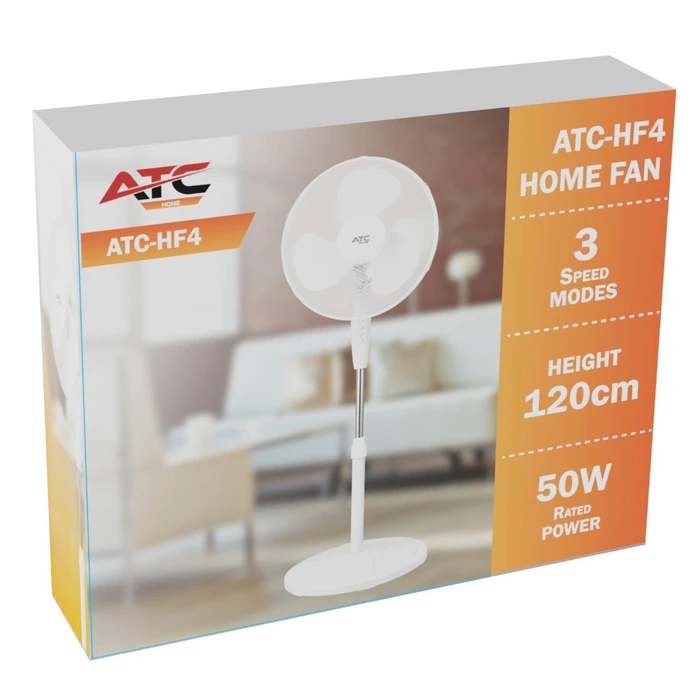 ATC HF4 Pedestal Fan 50W 120cm White