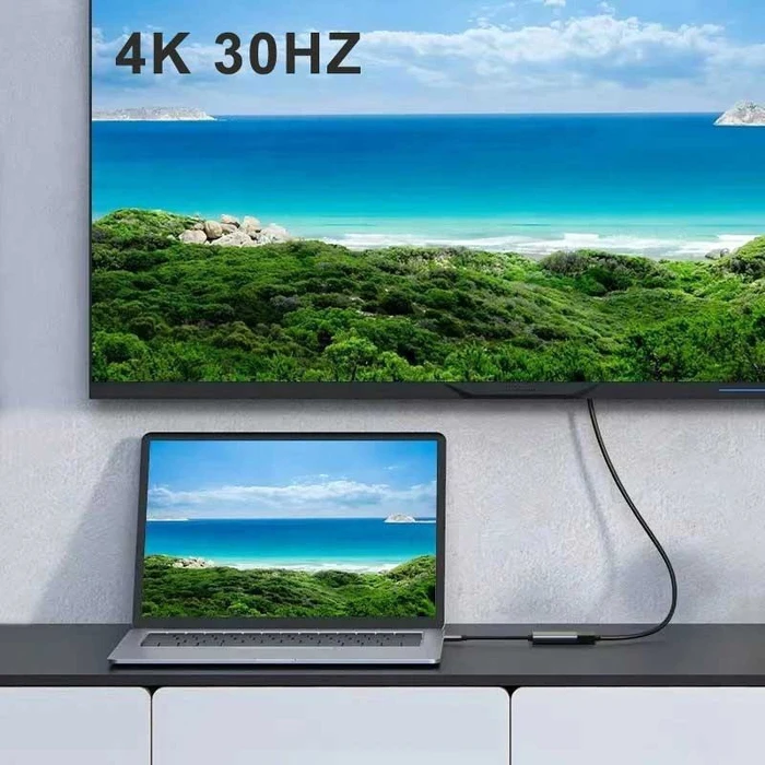 ATC USB Type-C to HDMI (HDTV) Adapter with 10cm Cable 4K 30Hz - Atc
