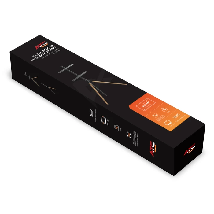 ATC-3044F Βάση Τηλεόρασης Τρίποδο Δαπέδου Easel Studio 45"-65" Μαύρη