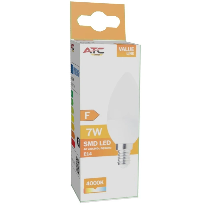 ATC SMD LED Candle C37 7W/600lm E14 4000K
