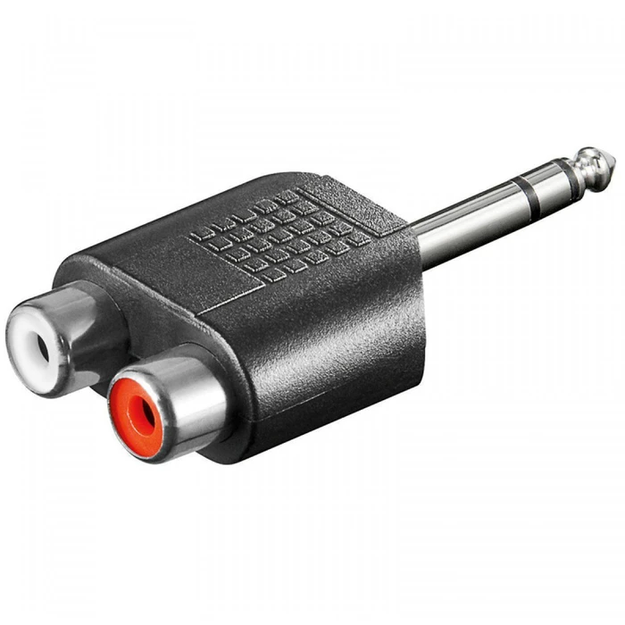 Oem Μετατροπέας Stereo 6.35mm Σε 2 RCA Θηλ.