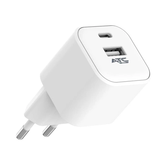 ATC-CH10 Φορτιστής Τοίχου PD με 2 Θύρες (USB-A & USB-C) 12W — Atc