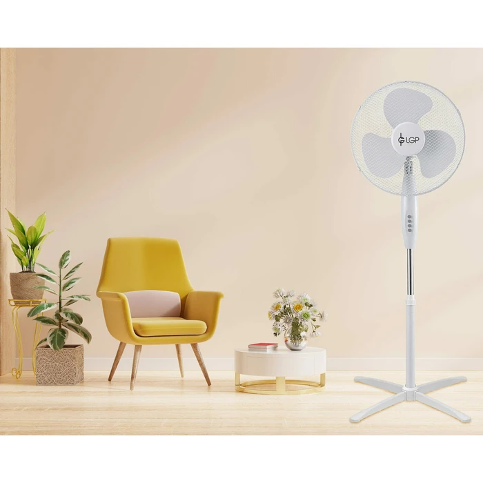 Ανεμιστήρας Ορθοστάτης LGP 16' 40CM 45W WHITE (ME ΑΧΝΑ ΣΗΜΑΔΙΑ ΧΡΗΣΗΣ)