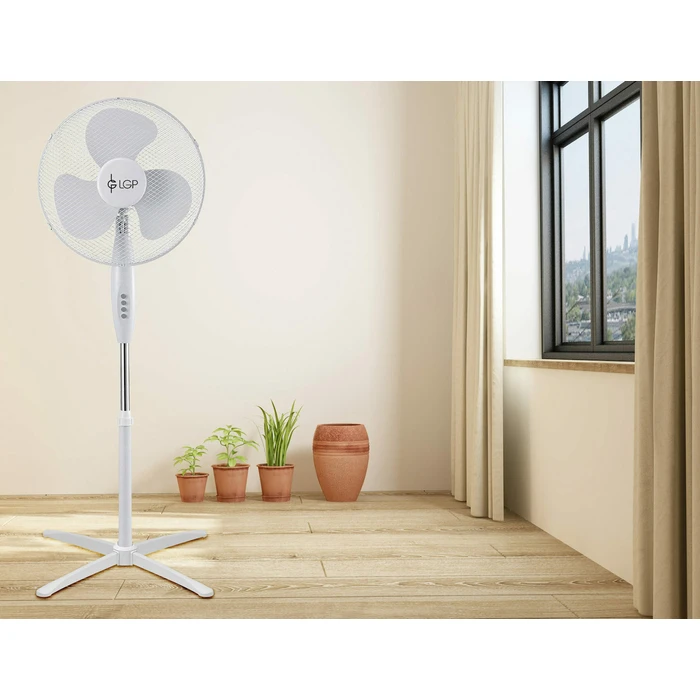 Ανεμιστήρας Ορθοστάτης LGP 16' 40CM 45W WHITE (ME ΑΧΝΑ ΣΗΜΑΔΙΑ ΧΡΗΣΗΣ)