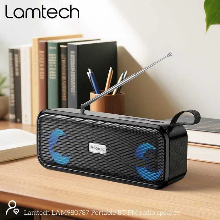 Portable Speaker LAMTECH BT FM Radio 10W Black