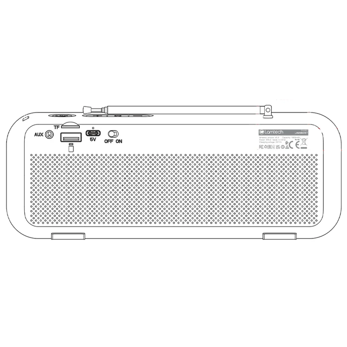 Portable Speaker LAMTECH BT FM Radio 10W Black