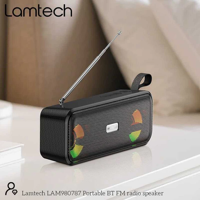 Portable Speaker LAMTECH BT FM Radio 10W Black