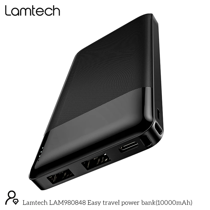 Powerbank LAMTECH 10000mAh Dual USB Black