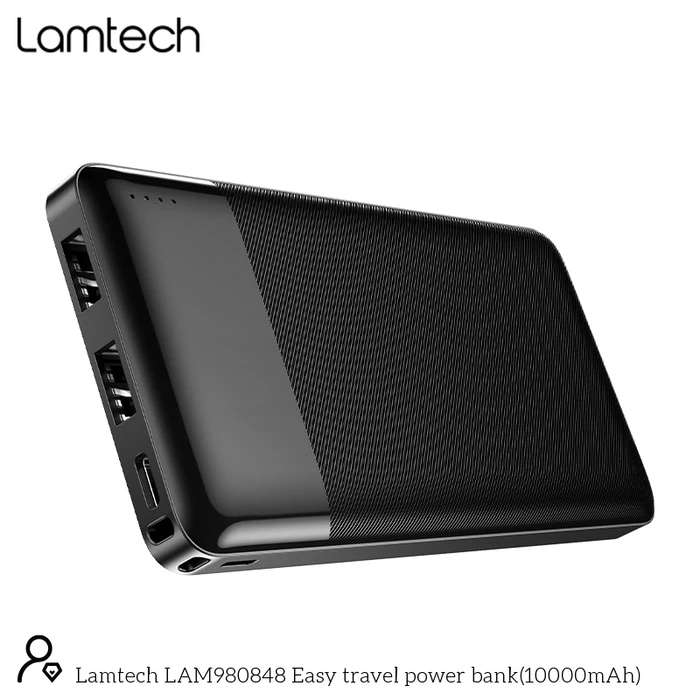 Powerbank LAMTECH 10000mAh Dual USB Black