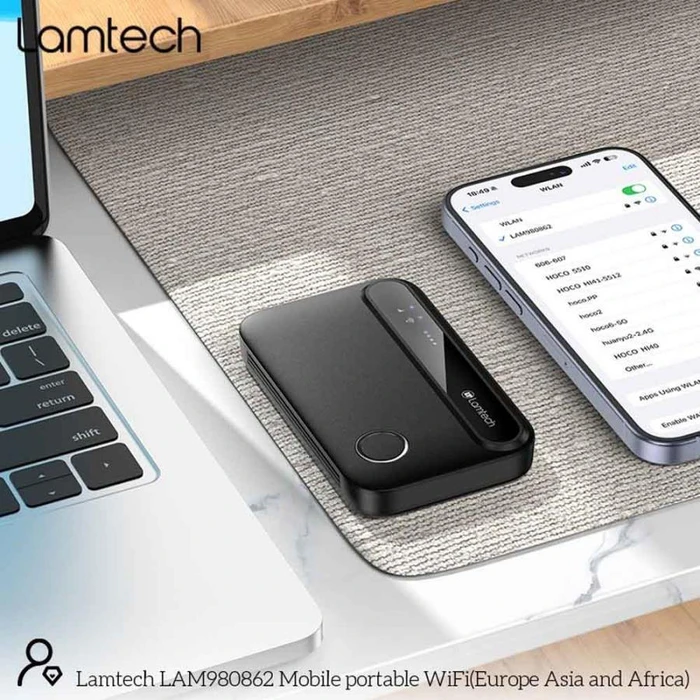 Router LAMTECH 4G LTE WiFi 6 Portable Black