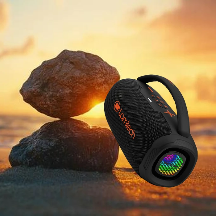 Portable Speakers LAMTECH Wireless V5.3 Bass Boost Party Box 20W Black Orange