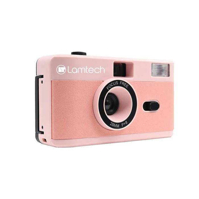 LAMTECH 35mm Reusable Film Camera with Flash Pink