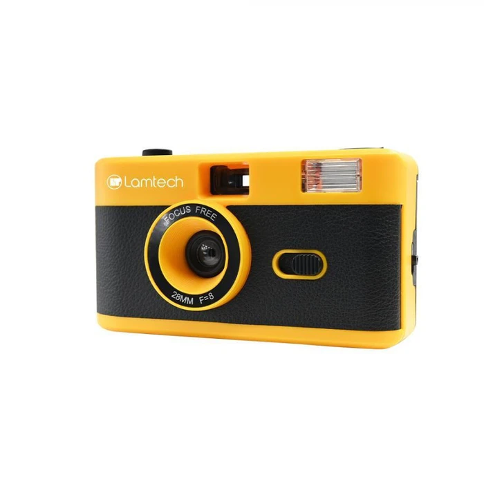 LAMTECH 35mm Reusable Film Camera with Flash Yellow