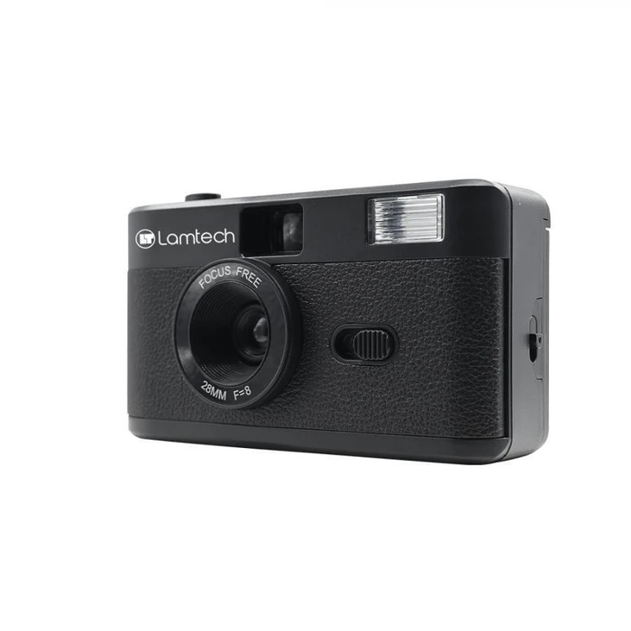 LAMTECH 35mm Reusable Film Camera with Flash Black