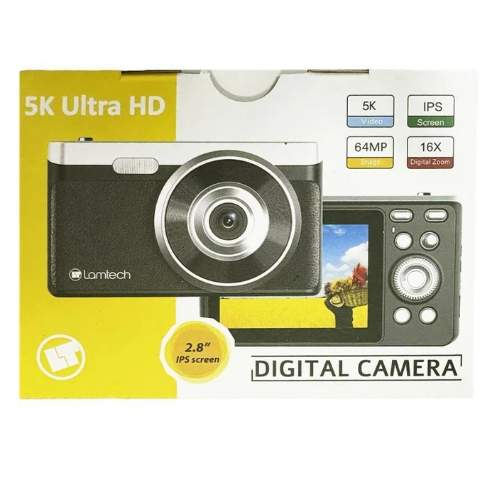 LAMTECH 5K UHD Digital Camera Black