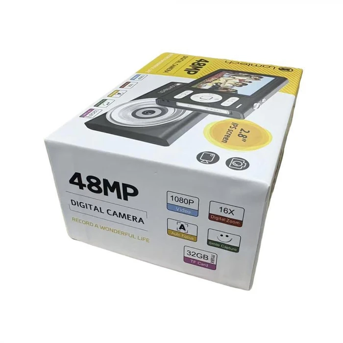 LAMTECH Digital Camera 48MP Slim Black